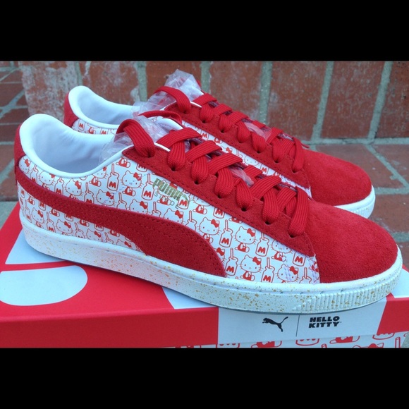 Puma Shoes - Puma Hello Kitty Suede Classic Size 8.5 Womens Red